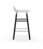 Bild von Normann Copenhagen Form Barhocker SH: 65 cm – Weiß/Schwarze Eiche