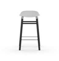 Bild von Normann Copenhagen Form Barhocker SH: 65 cm – Weiß/Schwarze Eiche