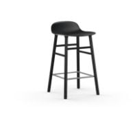 Bild von Normann Copenhagen Form Barhocker SH: 65 cm – Schwarz/Schwarze Eiche