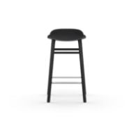 Bild von Normann Copenhagen Form Barhocker SH: 65 cm – Schwarz/Schwarze Eiche