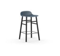 Bild von Normann Copenhagen Form Barhocker SH: 65 cm – Blau/Schwarze Eiche