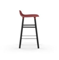 Bild von Normann Copenhagen Form Barhocker SH: 65 cm – Rot/Schwarze Eiche