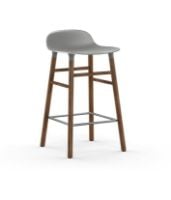 Bild von Normann Copenhagen Form Barhocker SH: 65 cm – Grau/Walnuss