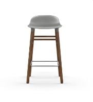 Bild von Normann Copenhagen Form Barhocker SH: 65 cm – Grau/Walnuss