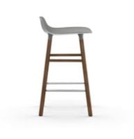 Bild von Normann Copenhagen Form Barhocker SH: 65 cm – Grau/Walnuss