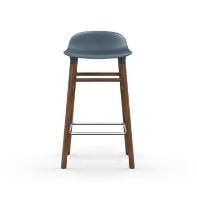 Bild von Normann Copenhagen Form Barhocker SH: 65cm - Blau/Walnuss