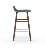 Bild von Normann Copenhagen Form Barhocker SH: 65cm - Blau/Walnuss