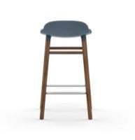 Bild von Normann Copenhagen Form Barhocker SH: 65cm - Blau/Walnuss