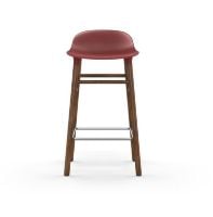 Bild von Normann Copenhagen Form Barhocker SH: 65cm - Rot/Walnuss