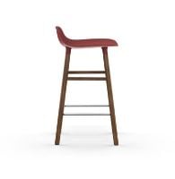 Bild von Normann Copenhagen Form Barhocker SH: 65cm - Rot/Walnuss