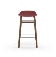 Bild von Normann Copenhagen Form Barhocker SH: 65cm - Rot/Walnuss