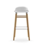 Bild von Normann Copenhagen Form Barhocker SH: 75cm – Weiß/Eiche