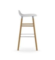 Bild von Normann Copenhagen Form Barhocker SH: 75cm – Weiß/Eiche