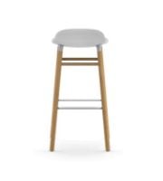 Bild von Normann Copenhagen Form Barhocker SH: 75cm – Weiß/Eiche