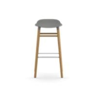 Bild von Normann Copenhagen Form Barhocker SH: 75 cm – Grau/Eiche