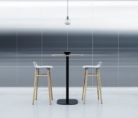 Bild von Normann Copenhagen Form Barhocker SH: 75 cm – Grau/Eiche