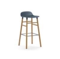 Bild von Normann Copenhagen Form Barhocker SH: 75cm - Blau/Eiche