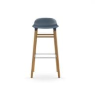 Bild von Normann Copenhagen Form Barhocker SH: 75cm - Blau/Eiche