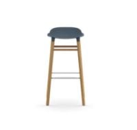 Bild von Normann Copenhagen Form Barhocker SH: 75cm - Blau/Eiche