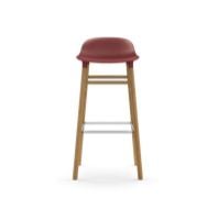 Bild von Normann Copenhagen Form Barhocker SH: 75cm - Rot/Eiche