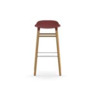 Bild von Normann Copenhagen Form Barhocker SH: 75cm - Rot/Eiche