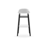 Bild von Normann Copenhagen Form Barhocker SH: 75 cm – Weiß/Schwarze Eiche