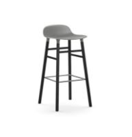 Bild von Normann Copenhagen Form Barhocker SH: 75 cm – Grau/Schwarze Eiche