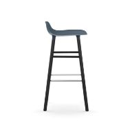 Bild von Normann Copenhagen Form Barhocker SH: 75 cm – Blau/Schwarze Eiche