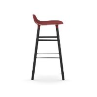 Bild von Normann Copenhagen Form Barhocker SH: 75 cm – Rot/Schwarze Eiche