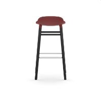 Bild von Normann Copenhagen Form Barhocker SH: 75 cm – Rot/Schwarze Eiche