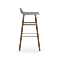 Bild von Normann Copenhagen Form Barhocker SH: 75 cm – Grau/Walnuss