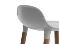 Bild von Normann Copenhagen Form Barhocker SH: 75 cm – Grau/Walnuss