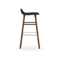 Bild von Normann Copenhagen Form Barhocker SH: 75 cm – Schwarz/Walnuss