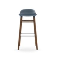 Bild von Normann Copenhagen Form Barhocker SH: 75 cm – Blau/Walnuss