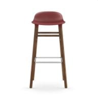 Bild von Normann Copenhagen Form Barhocker SH: 75cm - Rot/Walnuss