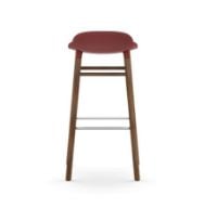 Bild von Normann Copenhagen Form Barhocker SH: 75cm - Rot/Walnuss