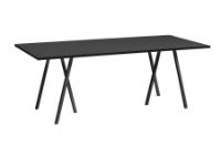 Bild von HAY Loop Stand Tisch 200x92,5 cm - Schwarz/Schwarzes Linoleum