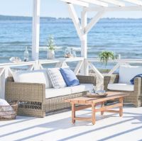 Bild von Sika-Design Carrie Exterieur 3 Pers. Sofa L: 200 cm - Antikgrau/B450 Tempotest Weiß