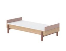 Bild von Flexa Popsicle Einzelbett mit niedrigem Kopfteil und Kopfteil 204,2 x 101,8 cm – Kirsche