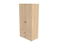 Bild von Flexa Popsicle Hoher Kleiderschrank H: 202,2 cm – Dunkelrosa