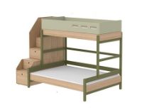 Bild von Flexa Popsicle Family Etagenbett mit Treppe 255,7 x 151,8 cm – Kiwi