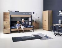 Bild von Flexa Popsicle Family Etagenbett mit Treppe 255,7 x 151,8 cm – Kiwi