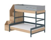 Bild von Flexa Popsicle Family Etagenbett mit Treppe 255,6 x 184,5 cm – Blaubeere