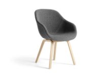 Bild von HAY AAC123 About a Chair Esszimmerstuhl gepolstert SH: 47,5 cm – lackiertes Eichenfurnier/Flamiber-Anthrazit C8