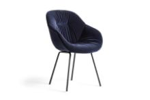Bild von HAY AAC127 Soft About a Chair Esszimmerstuhl Polstret SH: 47,5 cm – Schwarz pulverbeschichteter Stahl/Lola Navy