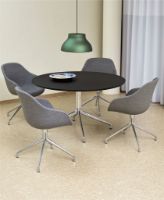 Bild von HAY AAC121 About a Chair Esszimmerstuhl gepolstert SH: 47,5 cm – Poliertes Aluminium/Remix 133