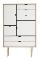 Bild von Andersen Furniture S5 132x83 cm – Seifenbehandelte Eiche/Weiße Fronten