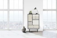 Bild von Andersen Furniture S5 Aufbewahrungsmöbel 83x132 cm - Schwarz/Farbige Fronten