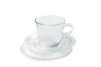 Bild von HAY Pirouette Tasse und Untertasse Ø: 14 cm – Klar VORBESTELLUNG: HAY Pirouette Tasse und Untertasse Ø: 14 cm – Klar AUSGANG OUTLET