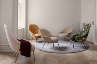 Bild von GUBI Bat Lounge Chair mit niedriger Rückenlehne – Sort/Sonar 3 124